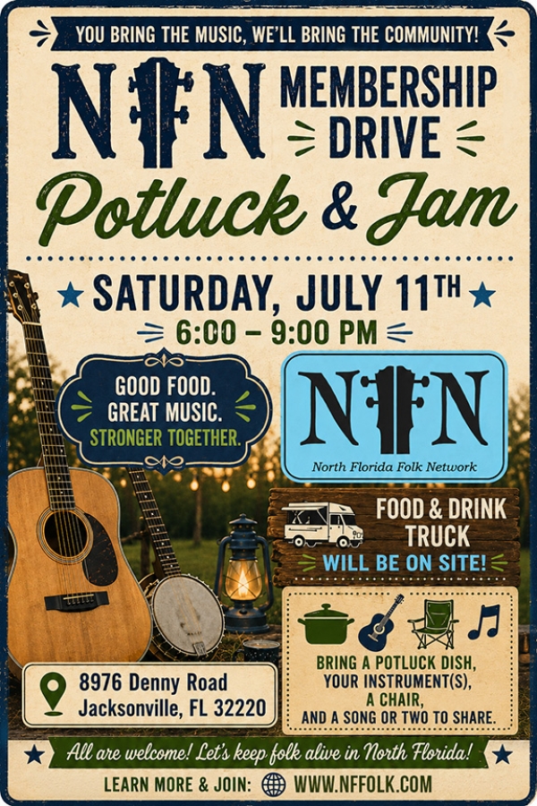 NFFN Potluck Jam and Membership Drive Party