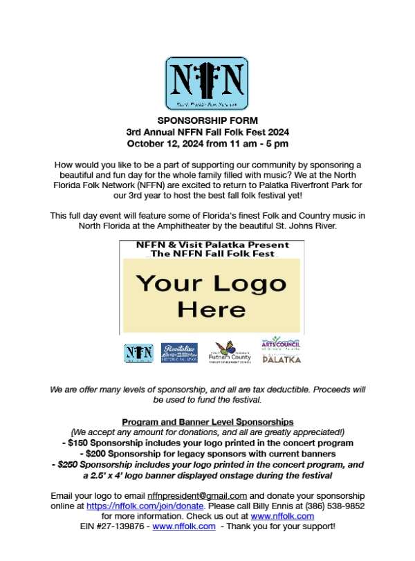 SPONSORS NEEDED FOR BECKTOBER FALL FOLK FEST 2023